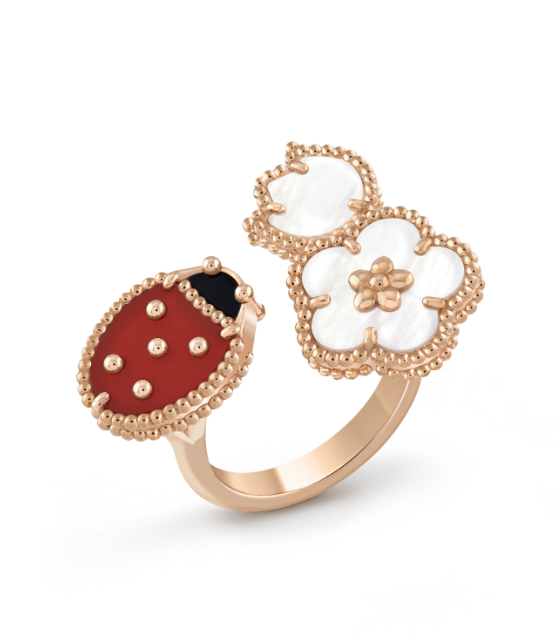 [BloomBling]LUCKY 3 MOTIF ROSE GOLD RING