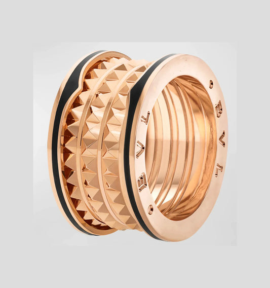 [BloomBling]ZERO 1 ROCK BLACK CERAMIC PINK GOLD LARGE MODEL