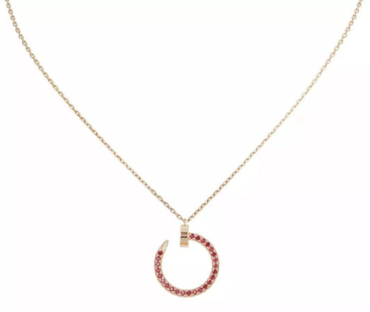 [BloomBling]JUSTE NECKLACE GOLD RED DIAMONDS