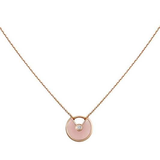 [BloomBling]AMULETTE ROSE GOLD PINK MOP NECKLACE