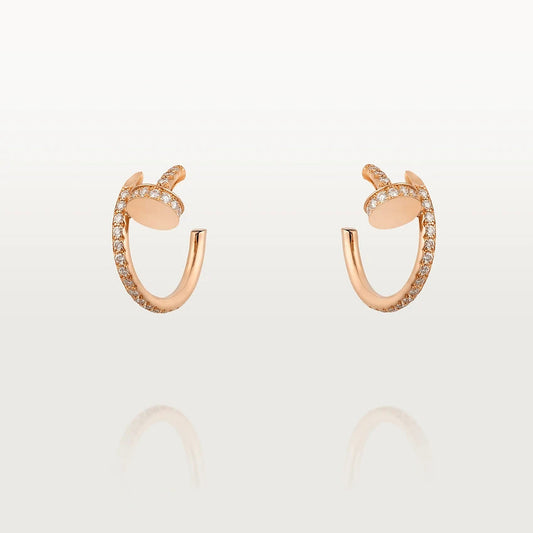 [BloomBling]JUSTE EARRINGS 12.75MM PINK GOLD DIAMOND