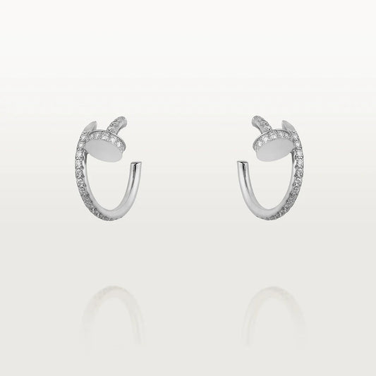 [BloomBling]JUSTE EARRINGS 12.75MM SILVER DIAMOND