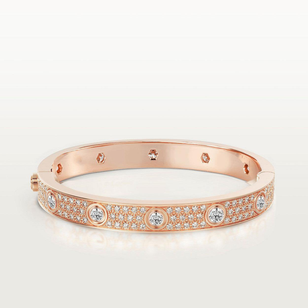 [BloomBling]LOVE BRACELET 6.1MM DIAMOND-PAVED 10 BIG DIAMONDS
