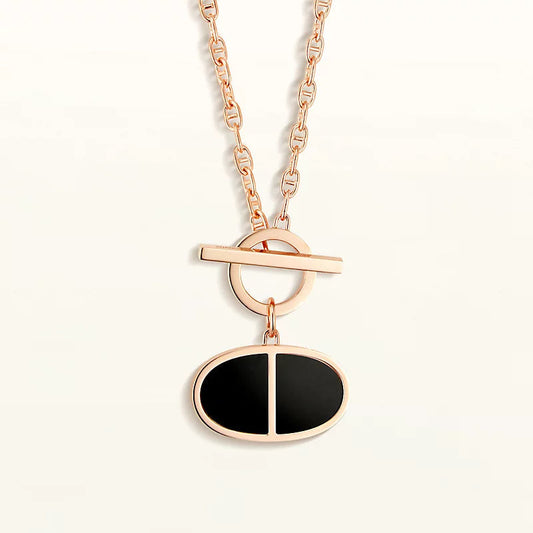 [BloomBling]CHAINE VERSO BLACK CERAMIC NECKLACE