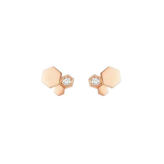 [BloomBling]BEE LOVE PINK GOLD DIAMOND EARRINGS