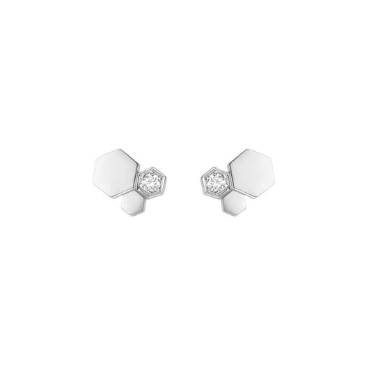 [BloomBling]BEE LOVE SILVER DIAMOND EARRINGS