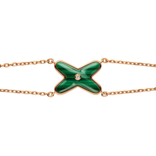 [BloomBling]JEUX BRACELET MALACHITE PINK GOLD 1 DIAMOND