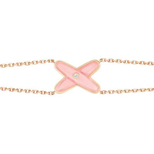 [BloomBling]JEUX BRACELET PINK MOP PINK GOLD 1 DIAMOND