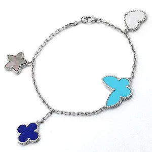 [BloomBling]LUCKY SPRING SILVER BRACELET 4 MOTIF