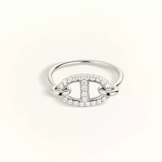 [BloomBling]RONDE SMALL SILVER DIAMOND RING