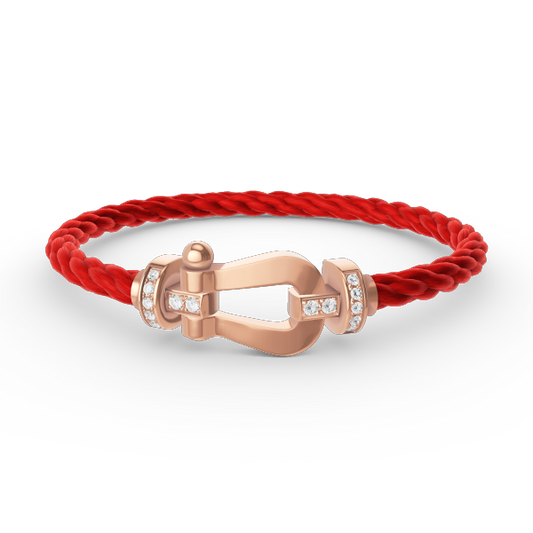 [BloomBling]FORCE LARGE HORSESHOE HALF DIAMOND BRACELET ROSE GOLD