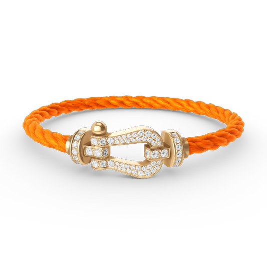 [BloomBling]FORCE LARGE HORSESHOE FULL DIAMOND BRACELET GOLD