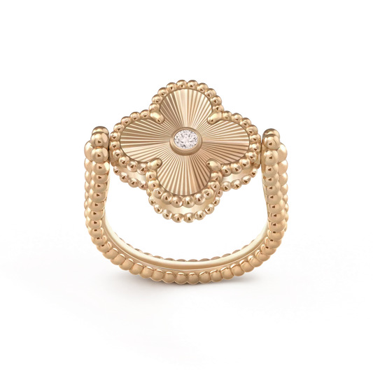 [BloomBling]CLOVER RIVERSIBLE ROSE GOLD RING