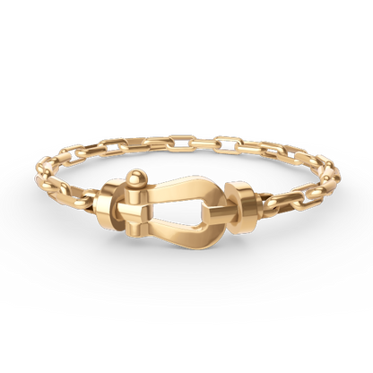 [BloomBling]FORCE LARGE HORSESHOE CLASP  METAL BRACELET