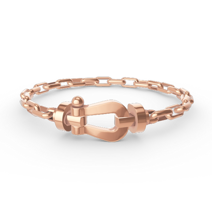 [BloomBling]FORCE LARGE HORSESHOE CLASP  METAL BRACELET