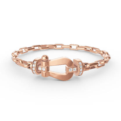 [BloomBling]FORCE LARGE HORSESHOE CLASP  METAL BRACELET