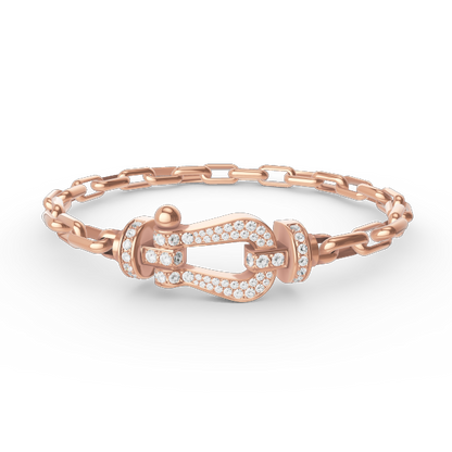 [BloomBling]FORCE LARGE HORSESHOE CLASP  METAL BRACELET