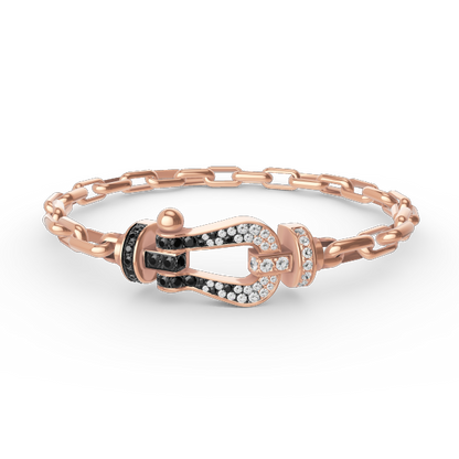 [BloomBling]FORCE LARGE HORSESHOE CLASP  METAL BRACELET