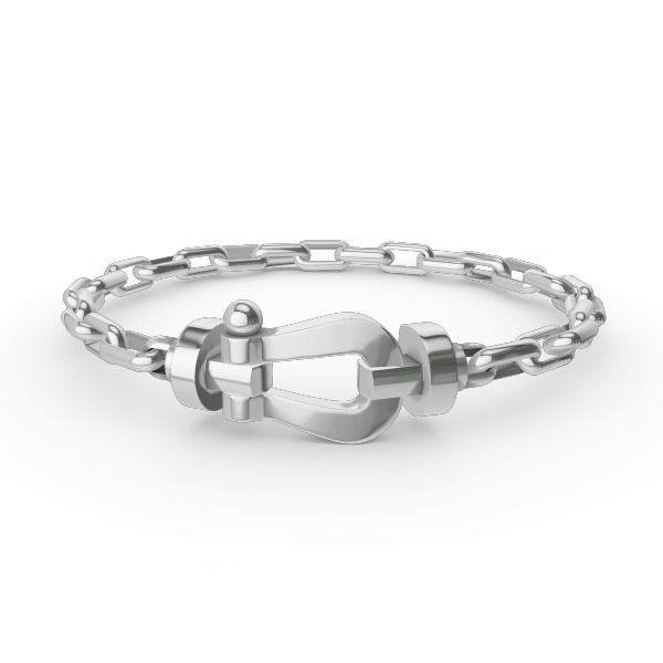 [BloomBling]FORCE LARGE HORSESHOE CLASP  METAL BRACELET