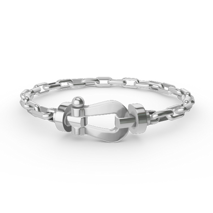 [BloomBling]FORCE LARGE HORSESHOE CLASP  METAL BRACELET