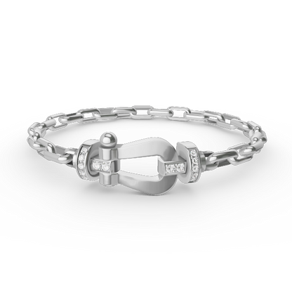 [BloomBling]FORCE LARGE HORSESHOE CLASP  METAL BRACELET