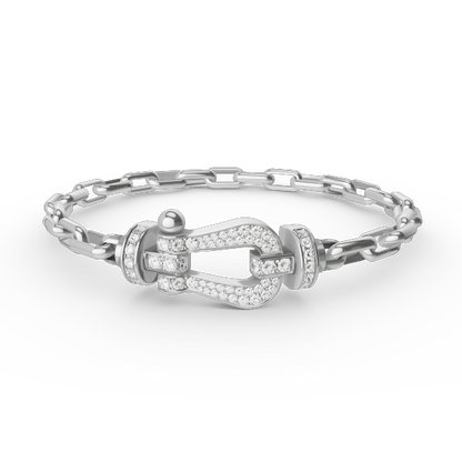 [BloomBling]FORCE LARGE HORSESHOE CLASP  METAL BRACELET