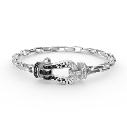 [BloomBling]FORCE LARGE HORSESHOE CLASP  METAL BRACELET