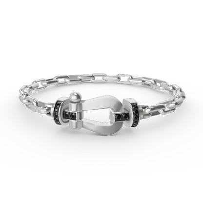 [BloomBling]FORCE LARGE HORSESHOE CLASP  METAL BRACELET