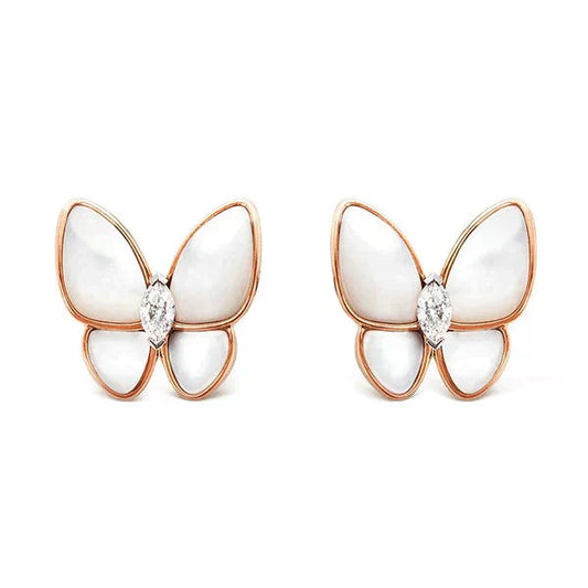 [BloomBling]BUTTERFLY MOP DIAMOND EARRINGS