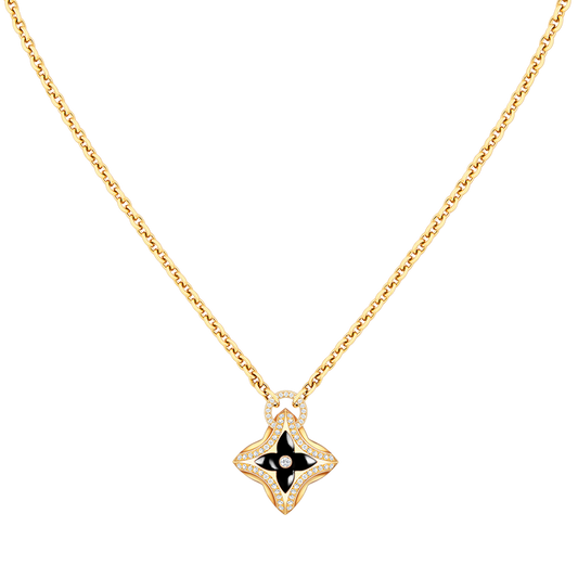 [BloomBling]STAR PEDANT PINK GOLD DIAMOND NECKLACE