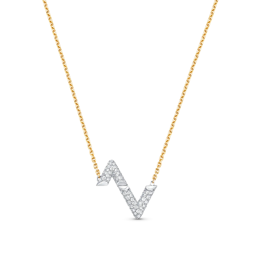 [BloomBling]VOLT SILVER DIAMOND PEDANT NECKLACE