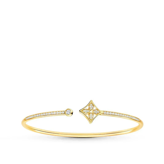 [BloomBling]IDYLLE GOLD OPEN BRACELET DIAMOND PAVED