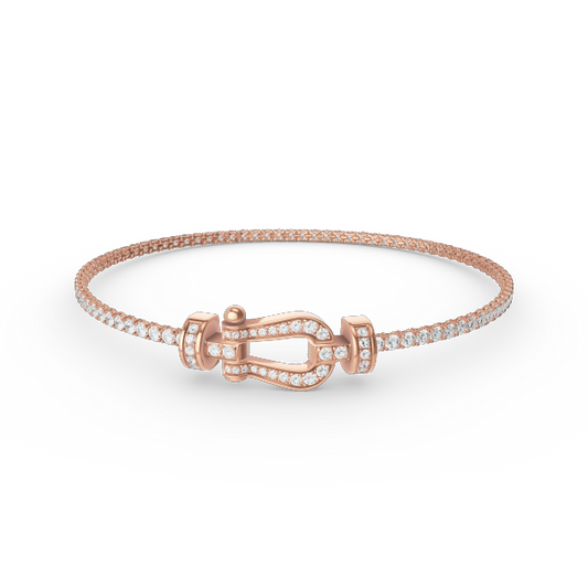 [BloomBling]FORCE  HORSESHOE  DIAMOND TENNIS BRACELET