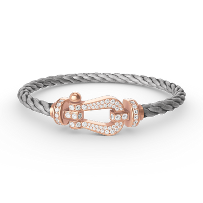 [BloomBling]FORCE LARGE HORSESHOE FULL DIAMOND BRACELET ROSE GOLD