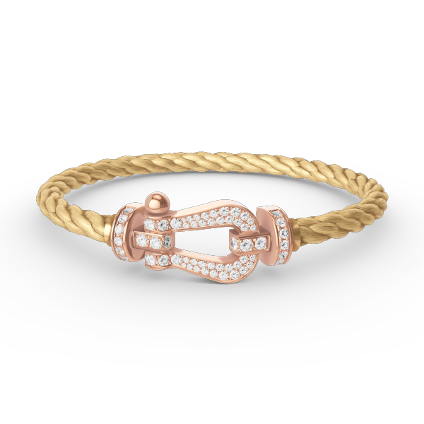 [BloomBling]FORCE LARGE HORSESHOE FULL DIAMOND BRACELET ROSE GOLD