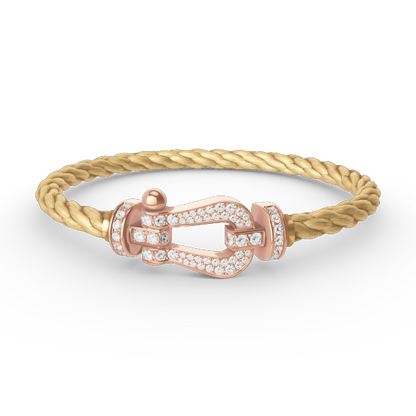 [BloomBling]FORCE LARGE HORSESHOE FULL DIAMOND BRACELET ROSE GOLD