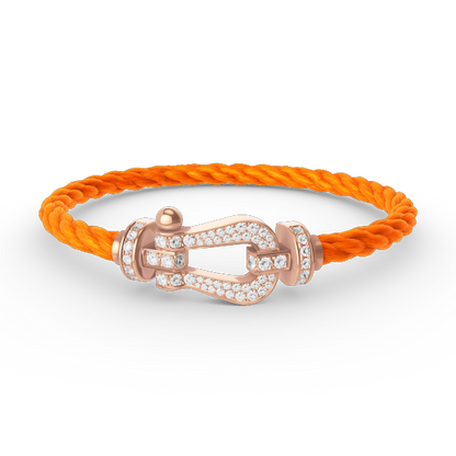 [BloomBling]FORCE LARGE HORSESHOE FULL DIAMOND BRACELET ROSE GOLD
