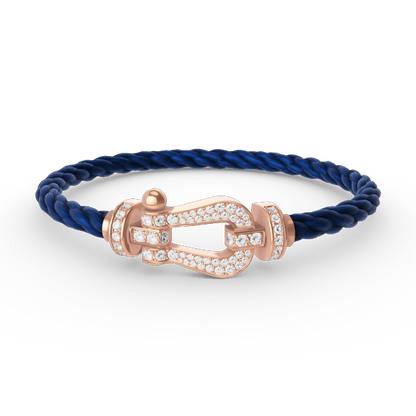 [BloomBling]FORCE LARGE HORSESHOE FULL DIAMOND BRACELET ROSE GOLD