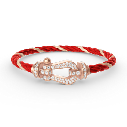 [BloomBling]FORCE LARGE HORSESHOE FULL DIAMOND BRACELET ROSE GOLD