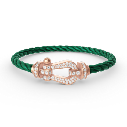 [BloomBling]FORCE LARGE HORSESHOE FULL DIAMOND BRACELET ROSE GOLD