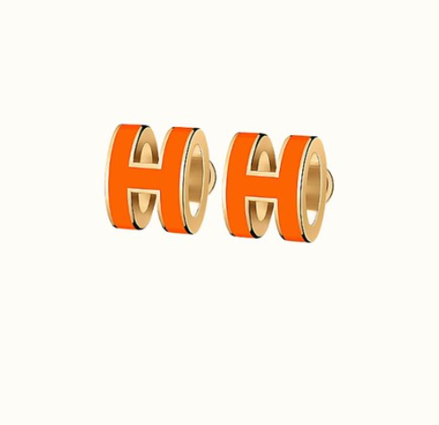 [BloomBling]MINI POP H EARRINGS ORANGE