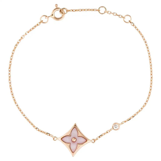 [BloomBling]STAR 1 DIAMOND PINK GOLD BRACELET