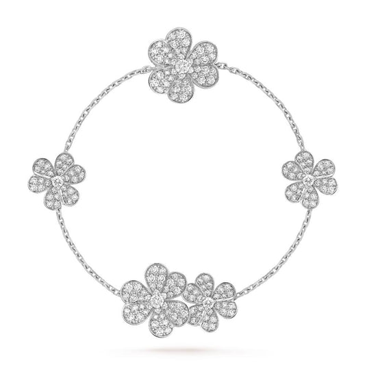 [BloomBling]FRIVOLE SILVER 5 FLOWERS BRACELET