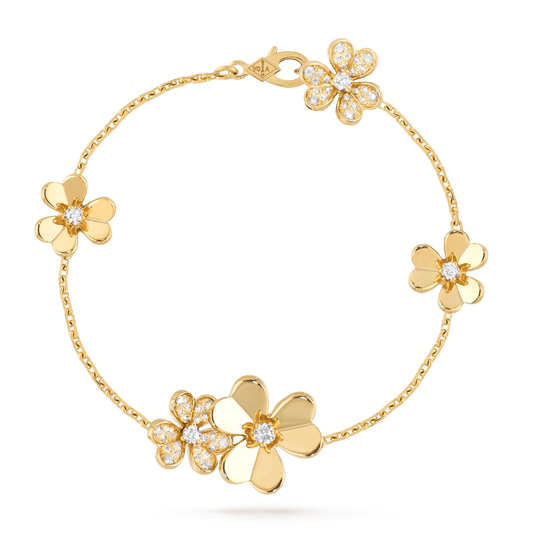 [BloomBling]FRIVOLE GOLD 5 FLOWERS BRACELET