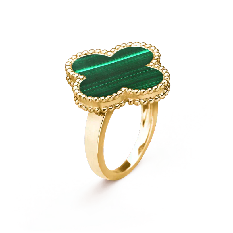 [BloomBling]CLOVER MALACHITE RING