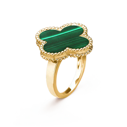 [BloomBling]CLOVER MALACHITE RING