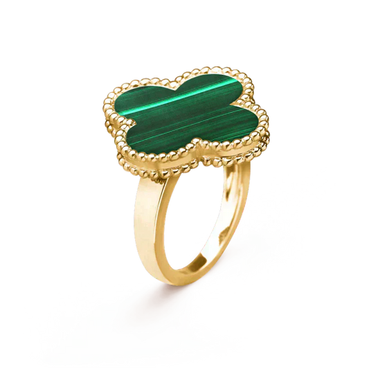[BloomBling]CLOVER MALACHITE RING