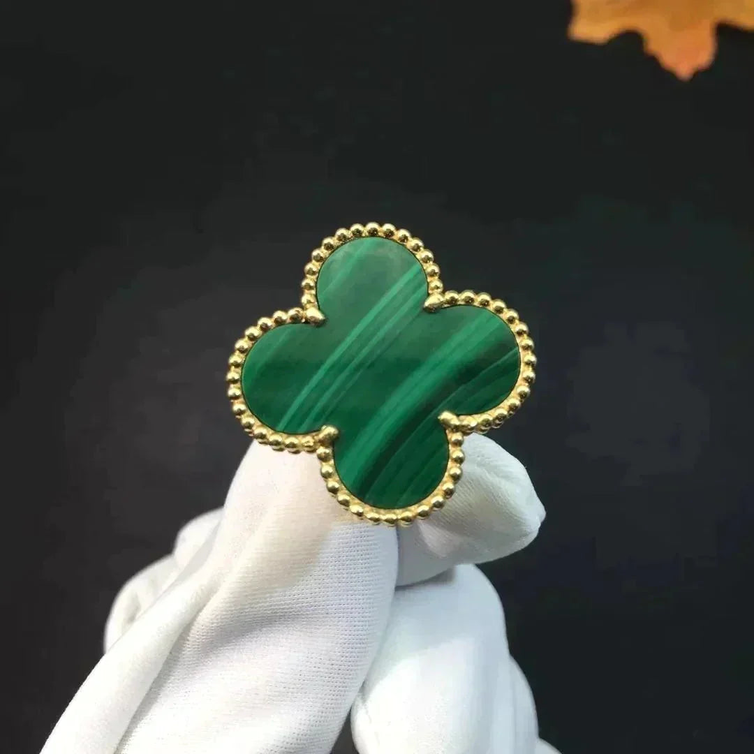 [BloomBling]CLOVER MALACHITE RING