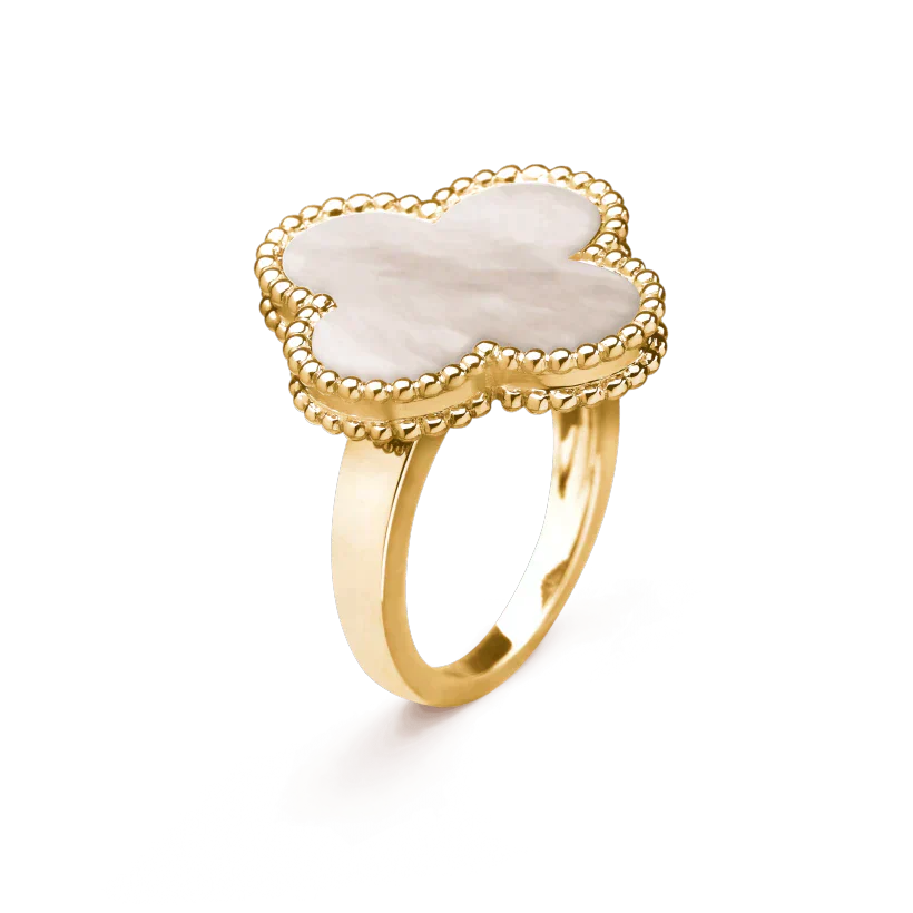 [BloomBling]CLOVER WHITE MOP RING