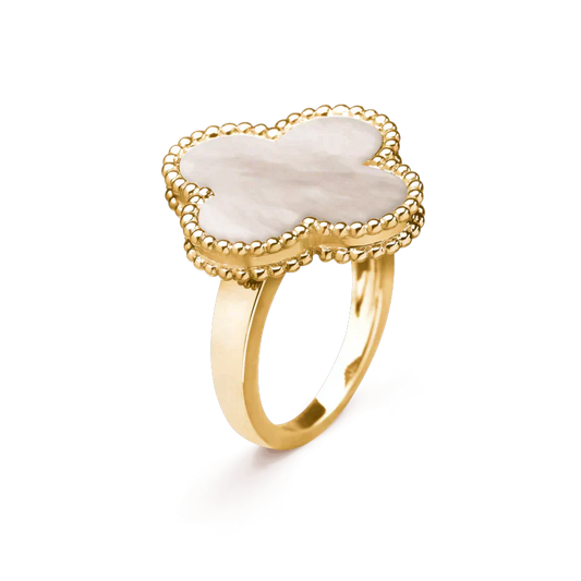 [BloomBling]CLOVER WHITE MOP RING